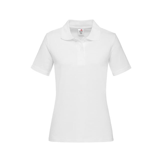 Weiß - Front - Stedman Damen Poloshirt aus Baumwolle