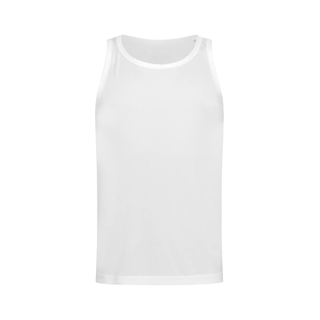 Weiß - Front - Stedman Herren Aktiv-Dry Polyester Sport Unterhemd
