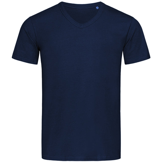 Marineblau - Front - Stedman Herren T-Shirt Ben mit V-Ausschnitt