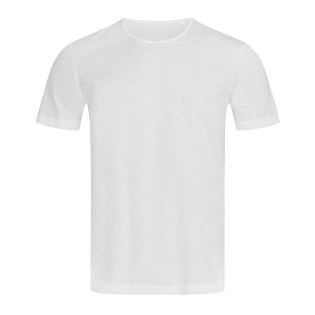 Weiß - Front - Stedman Stars Herren Shawn Slub Rundhalsausschnitt T-shirt