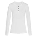 Weiß - Front - Stedman Damen Langarm-T-Shirt Sharon