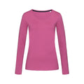 Pink - Front - Stedman Damen Langarm-T-Shirt Claire