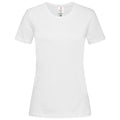 Weiß - Front - Stedman Damen T-Shirt, Bio-Baumwolle