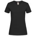 Schwarz - Front - Stedman Damen T-Shirt, Bio-Baumwolle