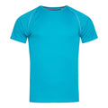 Blau - Front - Stedman Herren Active Raglan-T-Shirt