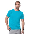 Blau - Back - Stedman Herren Active Raglan-T-Shirt