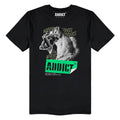 Schwarz - Front - Addict - "Boombox Gen" T-Shirt für Herren-Damen Unisex