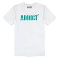 Weiß - Front - Addict - T-Shirt Logo für Herren-Damen Unisex