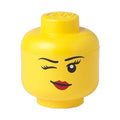 Gelb - Front - Lego - Aufbewahrungskiste, Zwinkerndes Gesicht