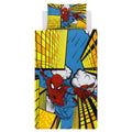 Blau-Gelb-Weiß - Front - Spider-Man - wendbar - Bettwäsche-Set