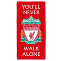 Rot-Weiß-Grün - Front - Liverpool FC - Badetuch "You'll Never Walk Alone", Wappen