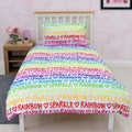Weiß-Pink-Blau - Lifestyle - Rainbow High - Kinder Bettbezug Set