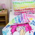 Weiß-Pink-Blau - Pack Shot - Rainbow High - Kinder Bettbezug Set