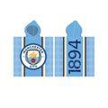 Blau-Weiß-Gold - Front - Manchester City FC - Handtuch mit Kapuze, Baumwolle, Logo