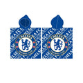 Blau-Weiß - Front - Chelsea FC - Handtuch mit Kapuze, Baumwolle, Logo