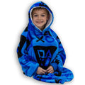 Blau-Schwarz - Pack Shot - Playstation - Decke mit Kapuze für Kinder