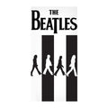 Schwarz-Weiß - Front - The Beatles - Badetuch "Abbey Road", Baumwolle