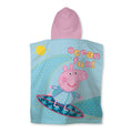 Blau-Pink-Gelb - Back - Peppa Pig - "Diving" Handtuch mit Kapuze für Kinder