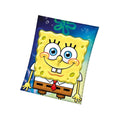 Gelb-Blau - Front - SpongeBob SquarePants - Decke, Fleece, Gesicht