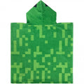 Grün - Back - Minecraft - Poncho mit Kapuze für Kinder