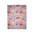 Pink-Bunt - Front - Peppa Pig - Decke "Playful Rotary", Fleece
