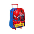 Rot-Blau - Front - Spider-Man - Trolley-Tasche "Wall Crawler", mit Rädern
