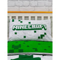 Grün-Grau - Side - Minecraft - Pixel - Bettwäsche-Set