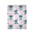 Pink-Blau - Front - Lilo & Stitch - Decke "Garden Rotary", Fleece, Floral