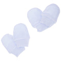 Blau - Front - Baby Kratzhandschuhe für Neugeborene, 2 Paar, 100% Baumwolle