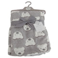 Grau - Front - Snuggle Baby Baby-Wickeltuch mit Teddybär-Gesicht