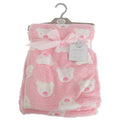 Pink - Front - Snuggle Baby Baby-Wickeltuch mit Teddybär-Gesicht