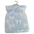 Blau - Front - Snuggle Baby Baby-Wickeltuch mit Teddybär-Gesicht