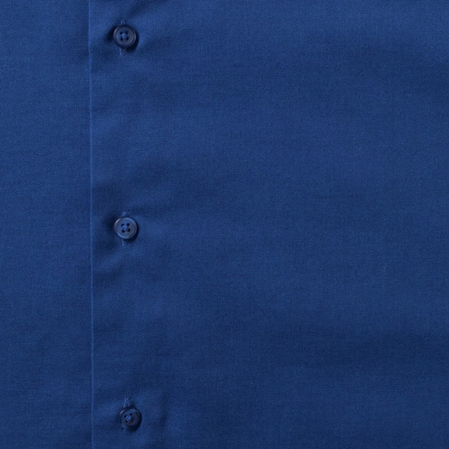 Kräftiges Königsblau - Pack Shot - Russell Collection Oxford Herren Hemd, Kurzarm, pflegeleicht