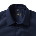 Leuchtend Navy-Blau - Lifestyle - Russell Collection Oxford Herren Hemd, Kurzarm, pflegeleicht