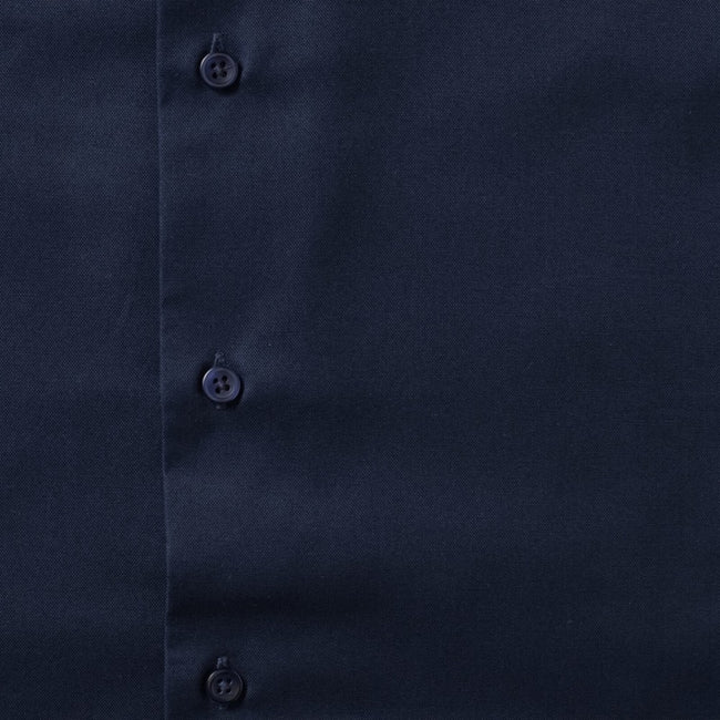 Leuchtend Navy-Blau - Pack Shot - Russell Collection Oxford Herren Hemd, Kurzarm, pflegeleicht