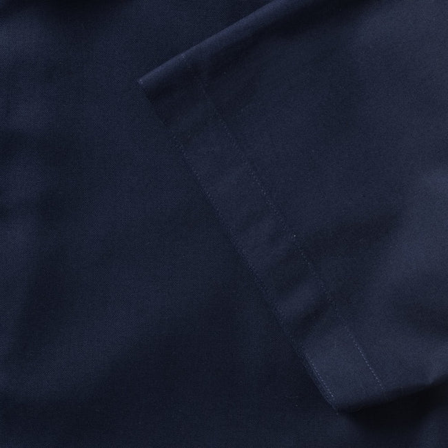 Leuchtend Navy-Blau - Close up - Russell Collection Oxford Herren Hemd, Kurzarm, pflegeleicht