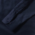 Helles Marineblau - Close up - Russell Oxford Herren Hemd, langärmlig, pflegeleicht