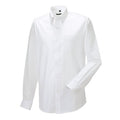 Weiß - Back - Russell Oxford Herren Hemd, langärmlig, pflegeleicht