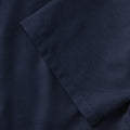 Marineblau - Close up - Russell Collection Easy Care Oxford Bluse, Kurzarm