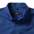Königsblau - Lifestyle - Russell Collection Oxford Herren Hemd, Kurzarm, pflegeleicht