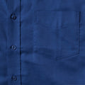 Königsblau - Pack Shot - Russell Collection Oxford Herren Hemd, Kurzarm, pflegeleicht