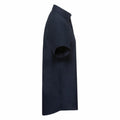 Helles Marineblau - Side - Russell Collection Oxford Herren Hemd, Kurzarm, pflegeleicht