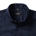 Helles Marineblau - Lifestyle - Russell Collection Oxford Herren Hemd, Kurzarm, pflegeleicht