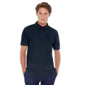 Marineblau - Back - B&C Herren Polo-Shirt Safran Kurzarm