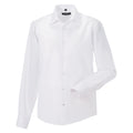 Weiß - Front - Russell Collection Herren Hemd, Langarm, bügelfrei