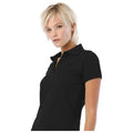 Schwarz - Back - B&C Safran Damen Poloshirt, Kurzarm