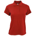 Rot - Front - B&C Safran Damen Poloshirt, Kurzarm