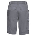 Grau - Back - Russell Workwear Twill Shorts - Cargo-Shorts