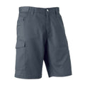Grau - Side - Russell Workwear Twill Shorts - Cargo-Shorts