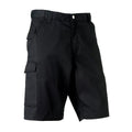 Schwarz - Side - Russell Workwear Twill Shorts - Cargo-Shorts